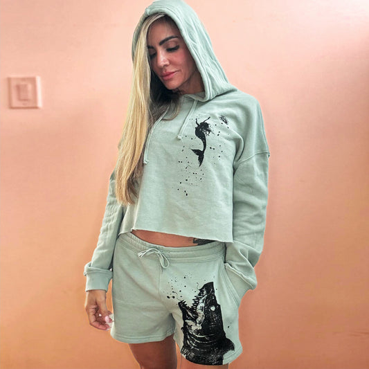 Mermaid & the Shark Crop Hoodie Outfit