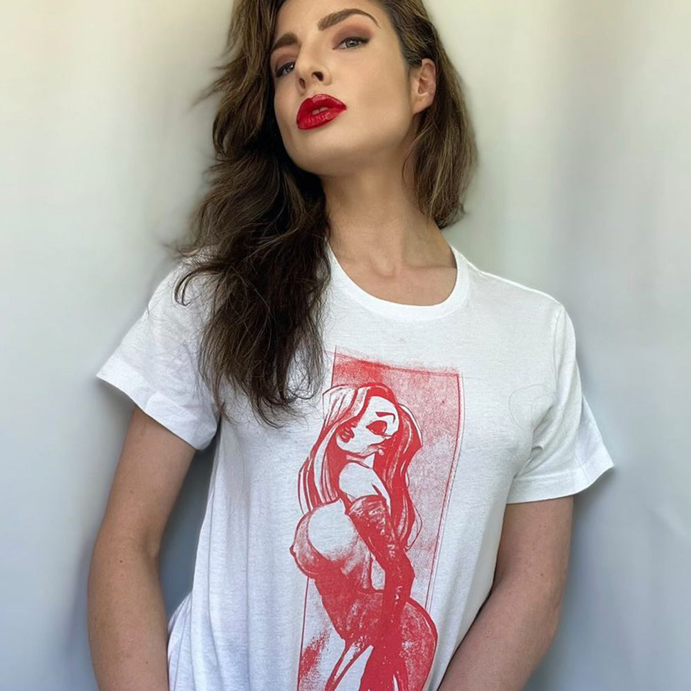 Mrs. Rabbit Pin-Up: Spicy Allure T-Shirt – FabCreates