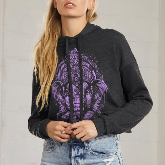 Ganesha: Remover of Obstacles Women's Crop Hoodie