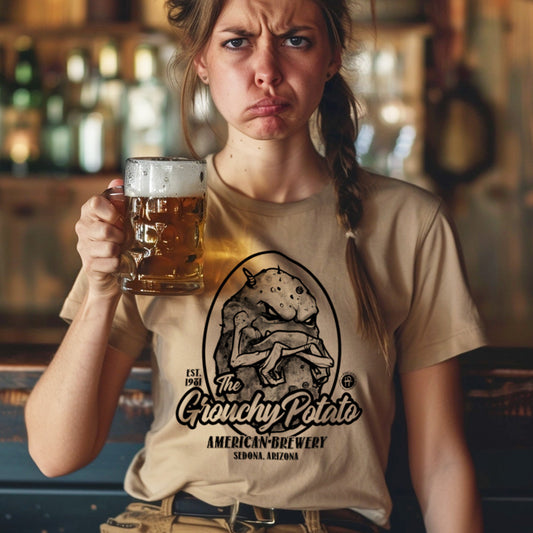 Grouchy Potato Brewery: Crafted Perfection T-shirt