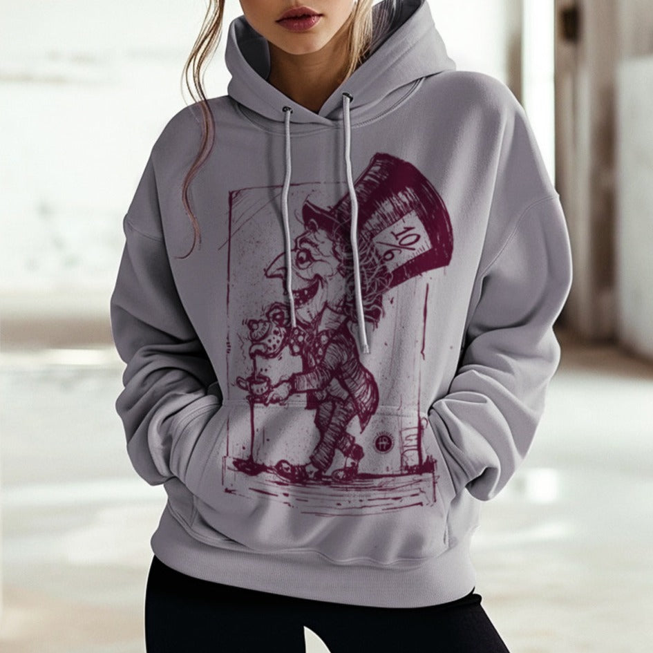 Mad Hatter Spilling Tea: A Whimsical Tribute Hoodie