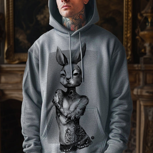 Tattooed Bunny: Victorian Elegance Hoodie