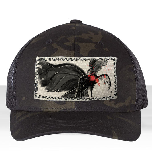 Mothman: Fiery Red Eyes Trucker Hat