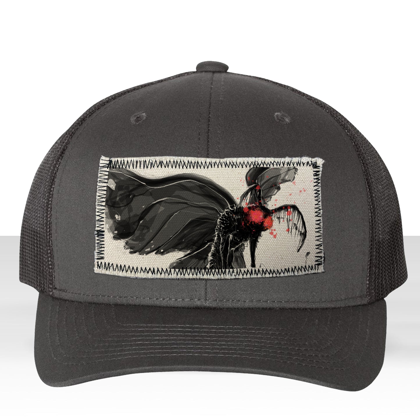 Mothman: Fiery Red Eyes Trucker Hat