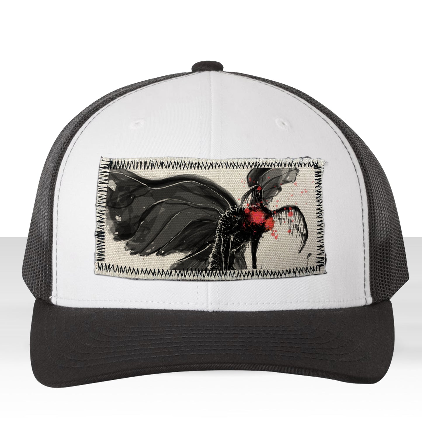 Mothman: Fiery Red Eyes Trucker Hat