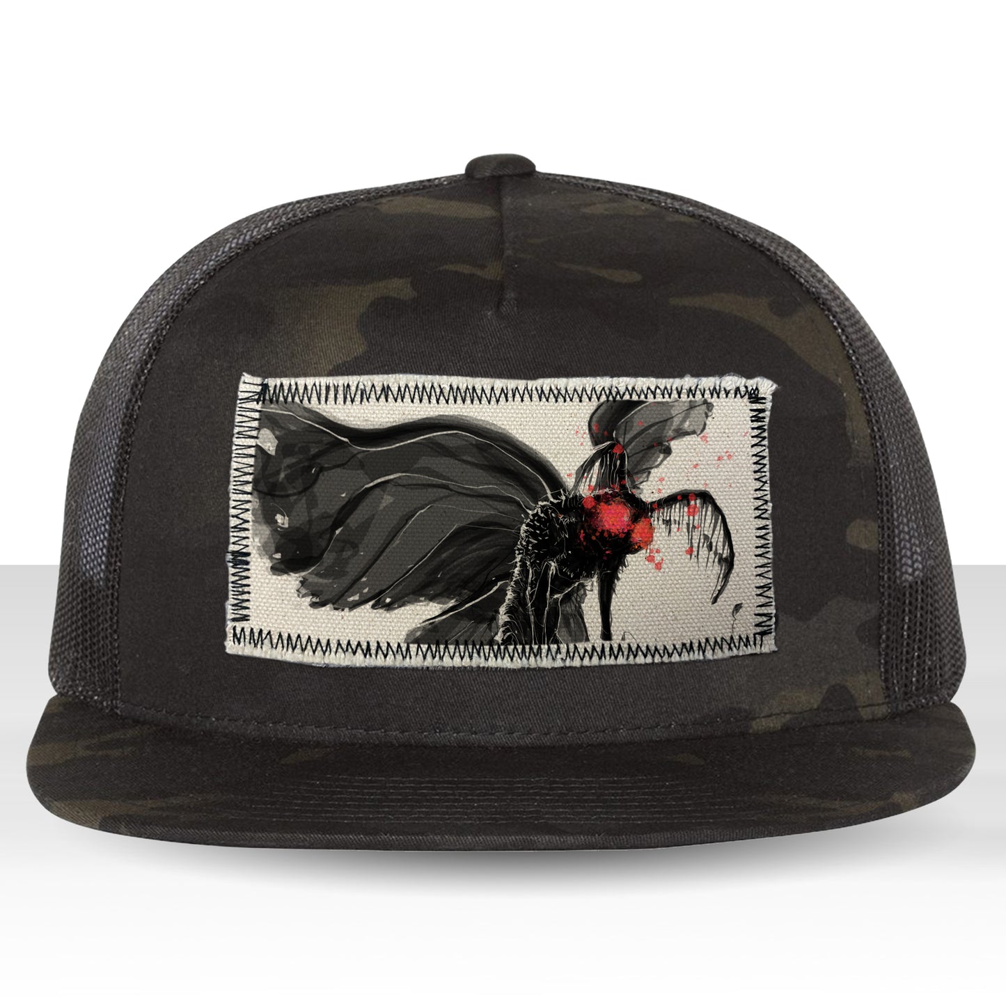 Mothman: Fiery Red Eyes Trucker Hat