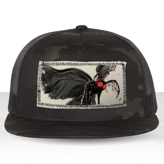 Mothman: Fiery Red Eyes Trucker Hat