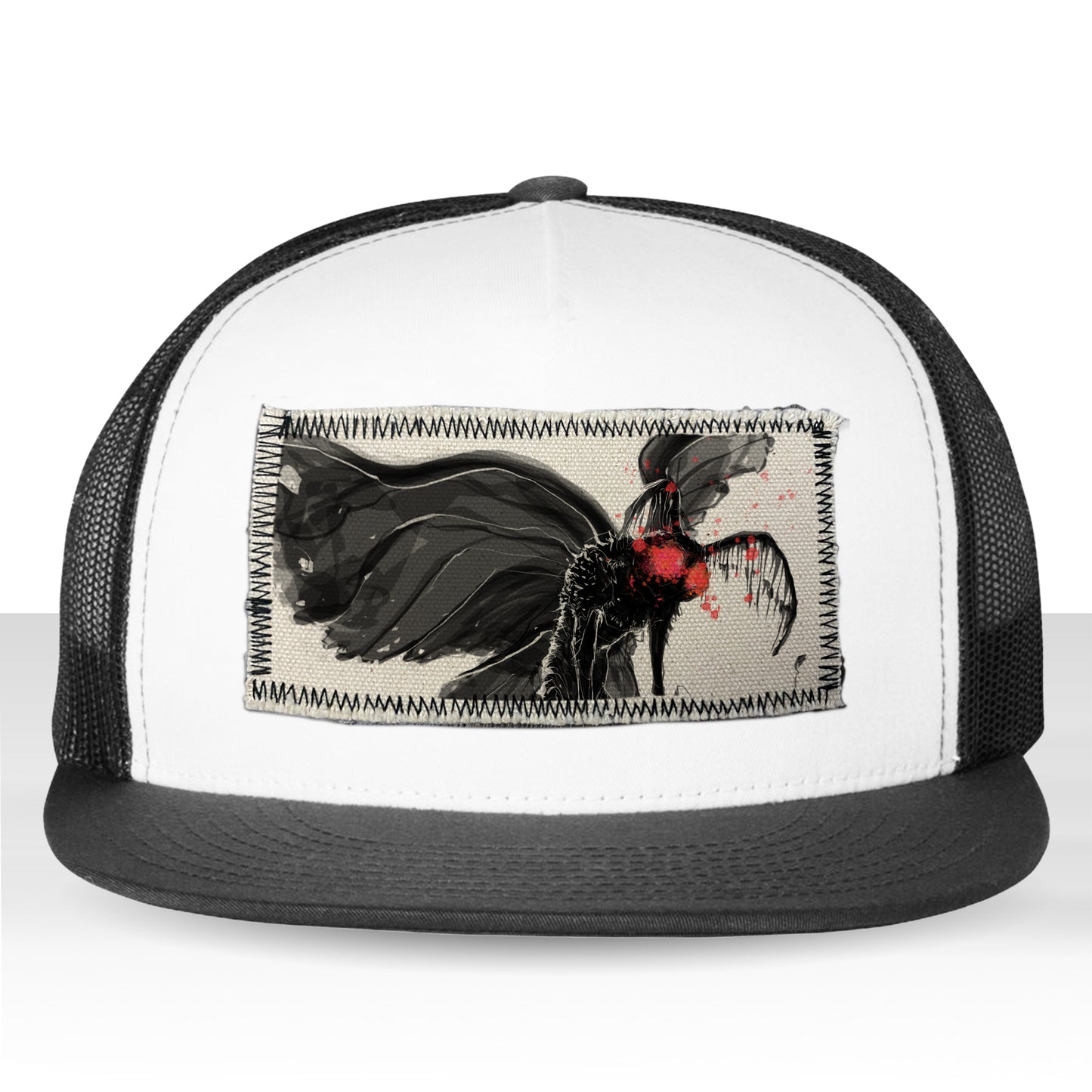 Mothman: Fiery Red Eyes Trucker Hat