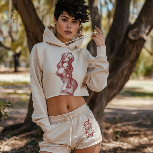 Mrs. Rabbit Pin-Up: Spicy Allure Crop Hoodie Outfit