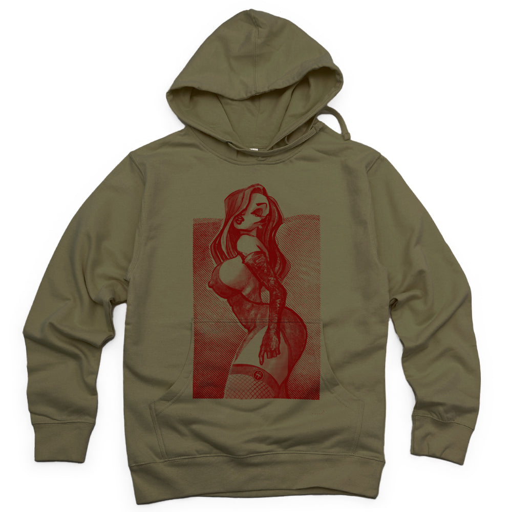 Mrs. Rabbit Pin-Up: Spicy Allure Hoodie