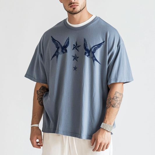 Navy Swallow Birds: A Tribute to Vintage Naval Tattoos Heavyweight Tee