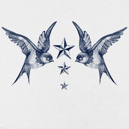 Navy Swallow Birds: A Tribute to Vintage Naval Tattoos T-Shirt