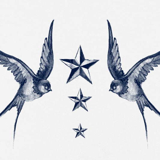 Navy Swallow Birds: A Tribute to Vintage Naval Tattoos T-Shirt