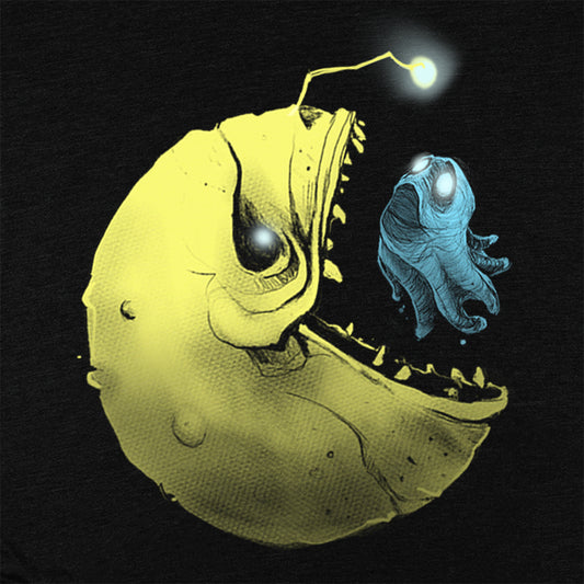 Hungry Pac-Man & Ghost: Deep Sea Predator T-shirt