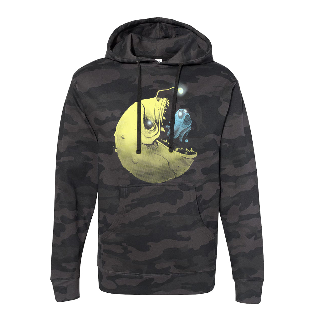 Hungry Pac-Man & Ghost: Deep Sea Predator Hoodie