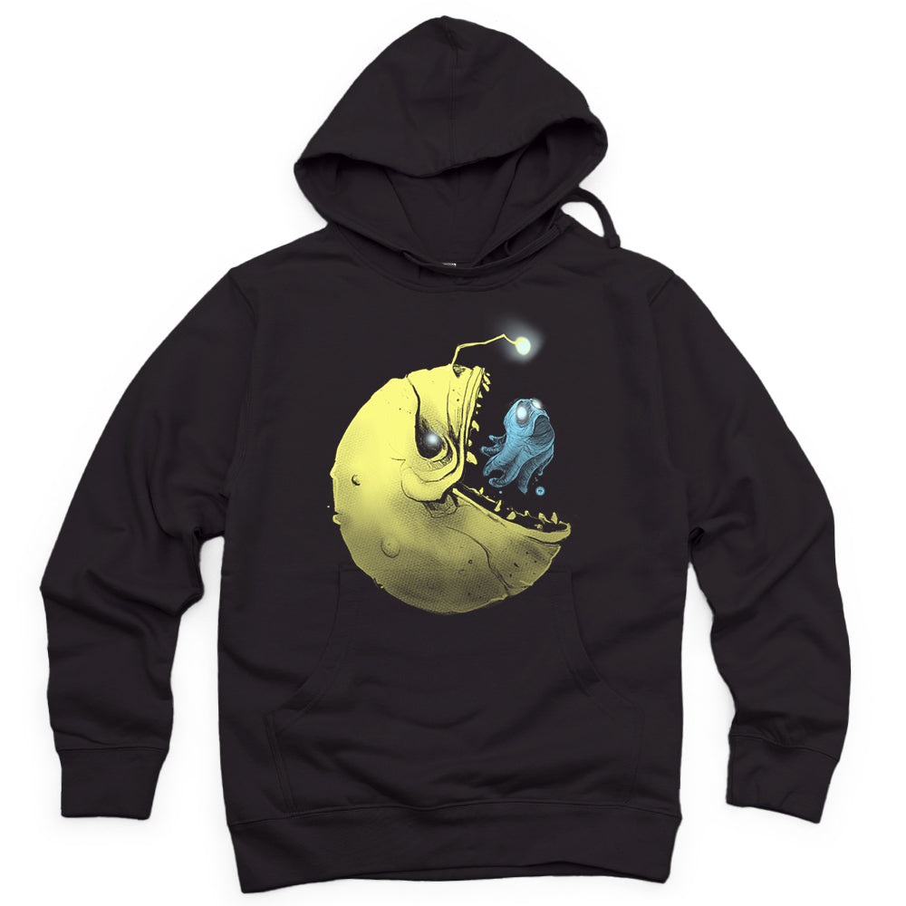 Hungry Pac-Man & Ghost: Deep Sea Predator Hoodie