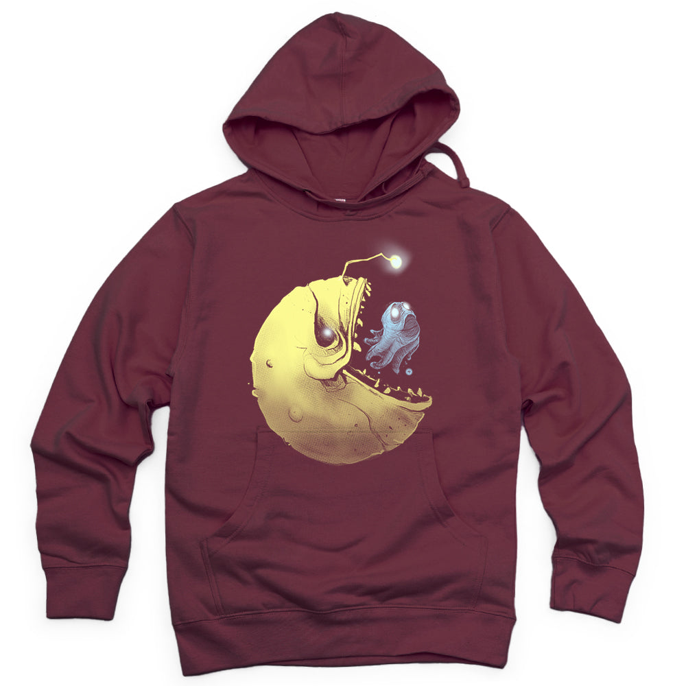 Hungry Pac-Man & Ghost: Deep Sea Predator Hoodie