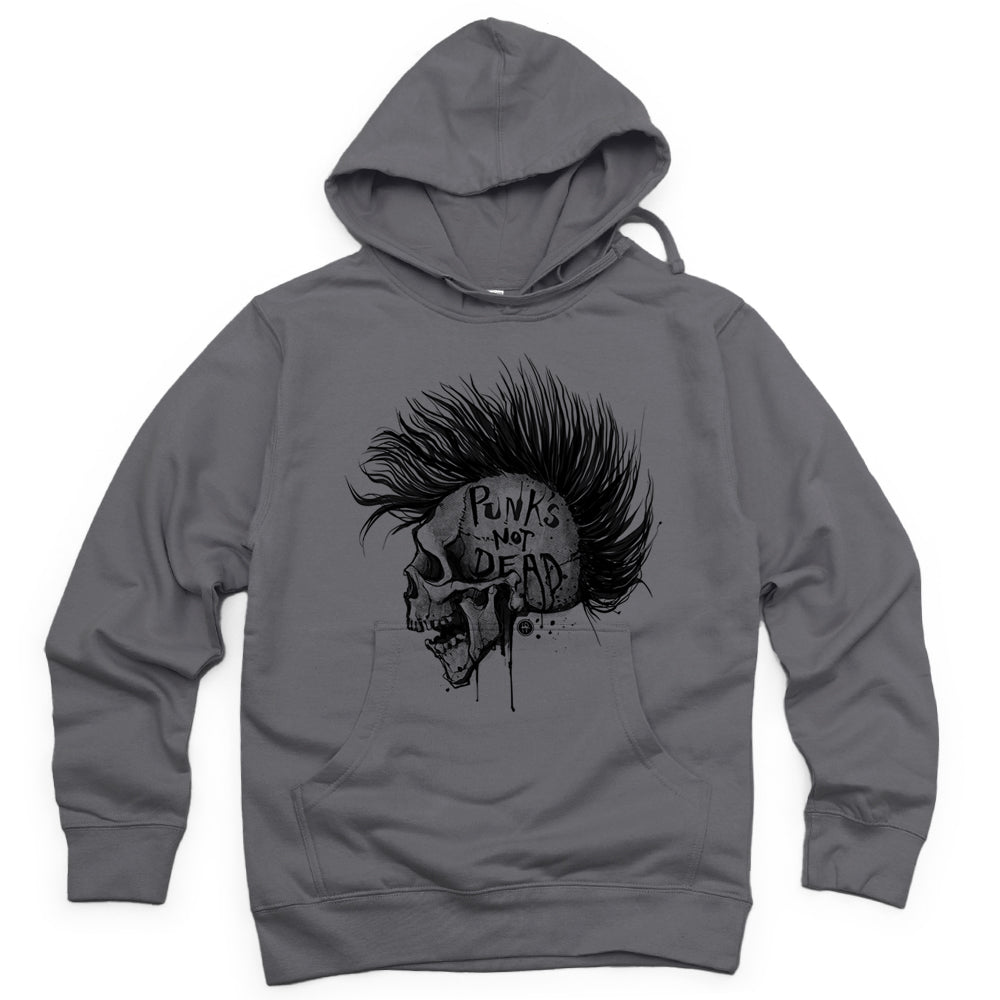Punk's Not Dead: Skull & Mohawk Rebellion Hoodie
