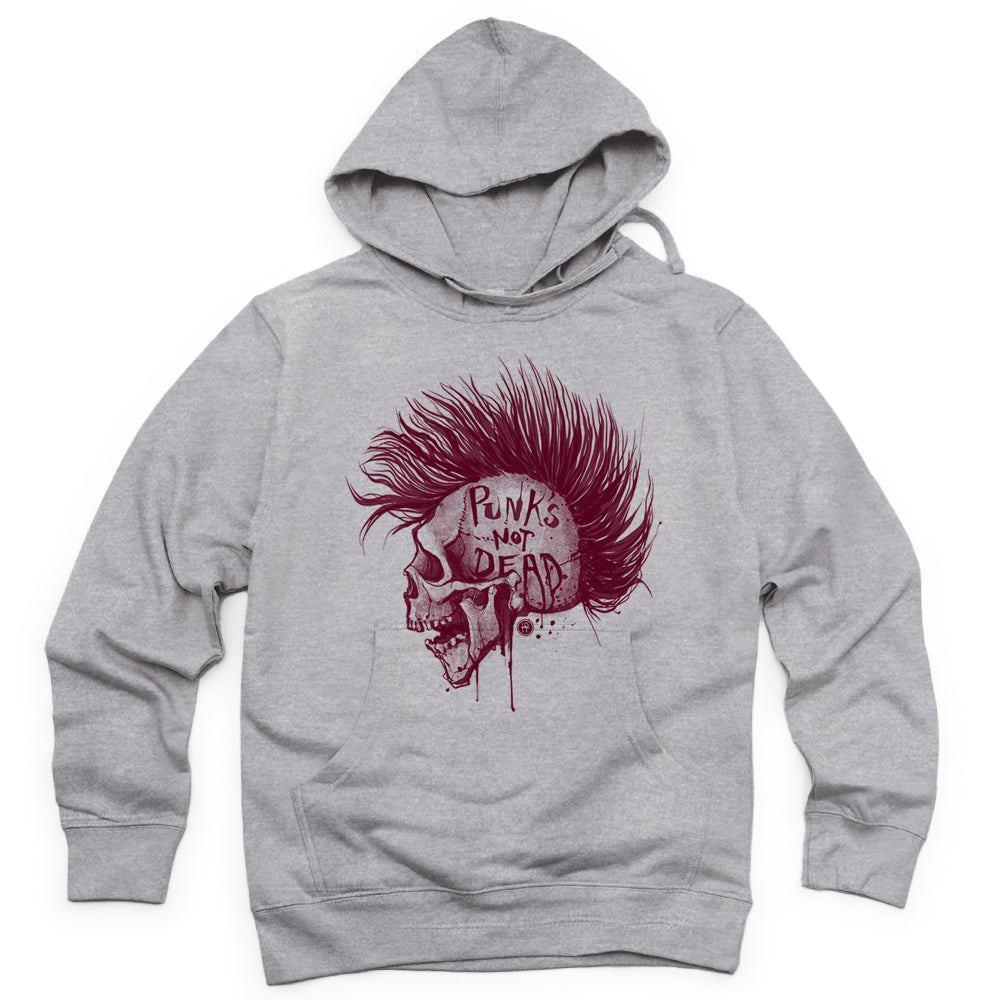 Punk's Not Dead: Skull & Mohawk Rebellion Hoodie