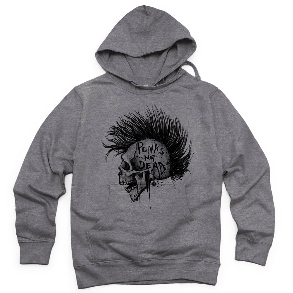 Punk's Not Dead: Skull & Mohawk Rebellion Hoodie