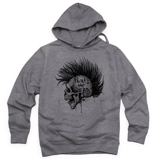 Punk's Not Dead: Skull & Mohawk Rebellion Hoodie