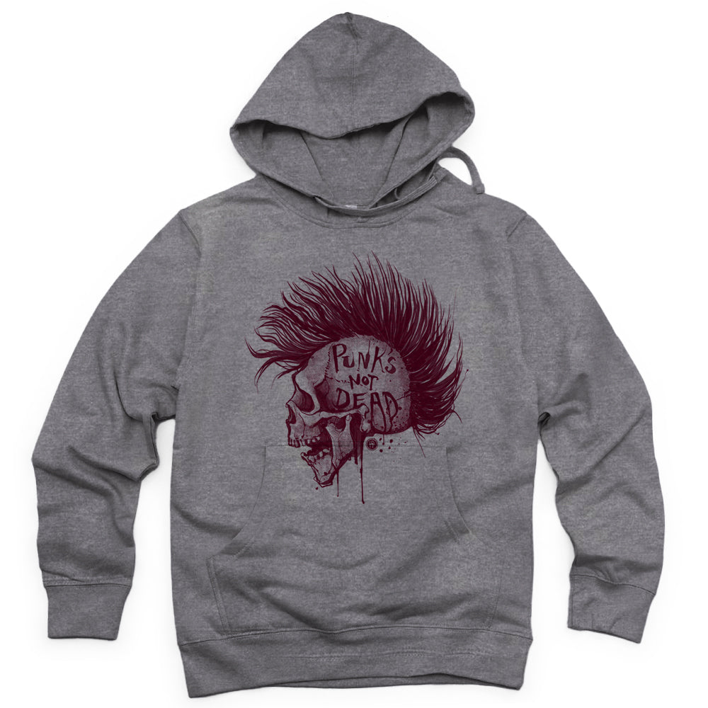 Punk's Not Dead: Skull & Mohawk Rebellion Hoodie