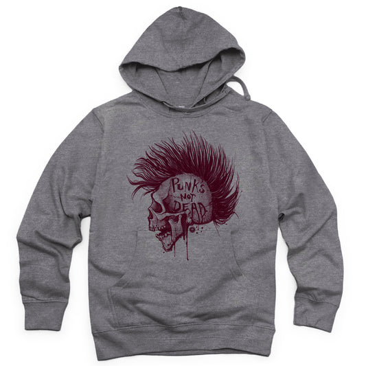Punk's Not Dead: Skull & Mohawk Rebellion Hoodie