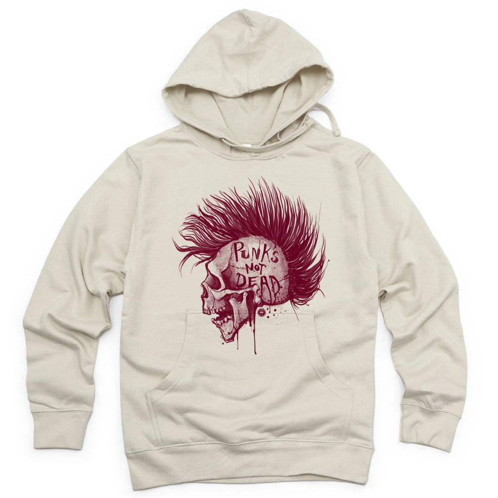 Punk's Not Dead: Skull & Mohawk Rebellion Hoodie