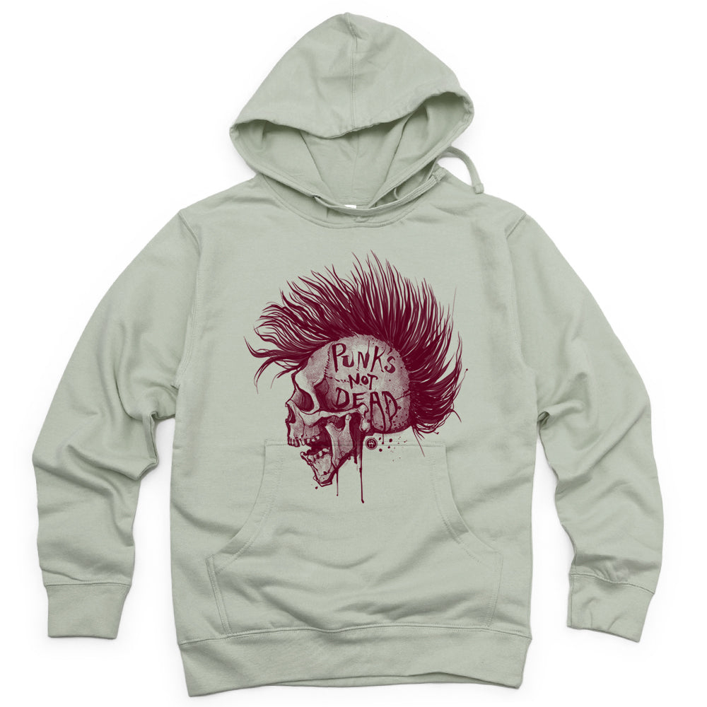 Punk's Not Dead: Skull & Mohawk Rebellion Hoodie