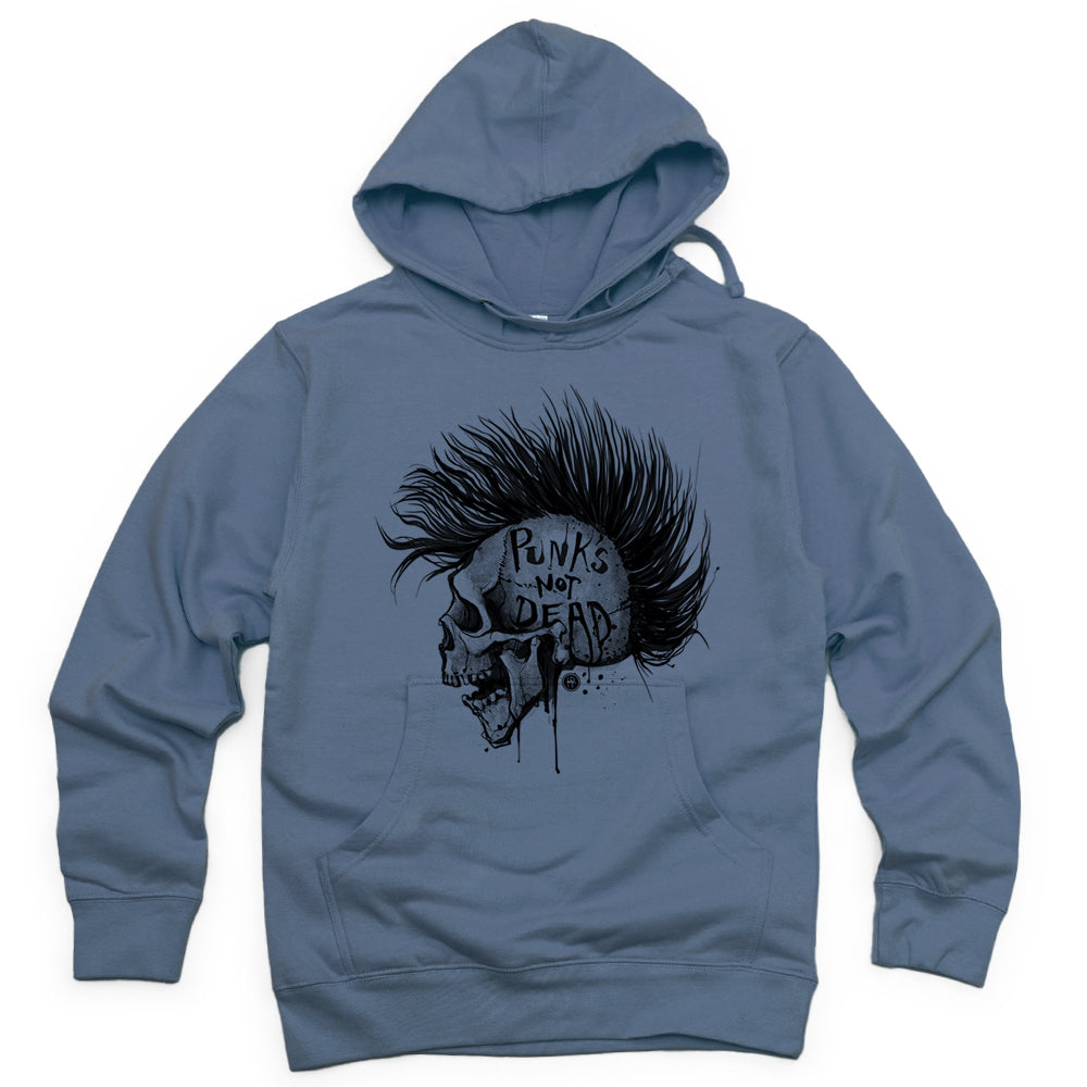 Punk's Not Dead: Skull & Mohawk Rebellion Hoodie