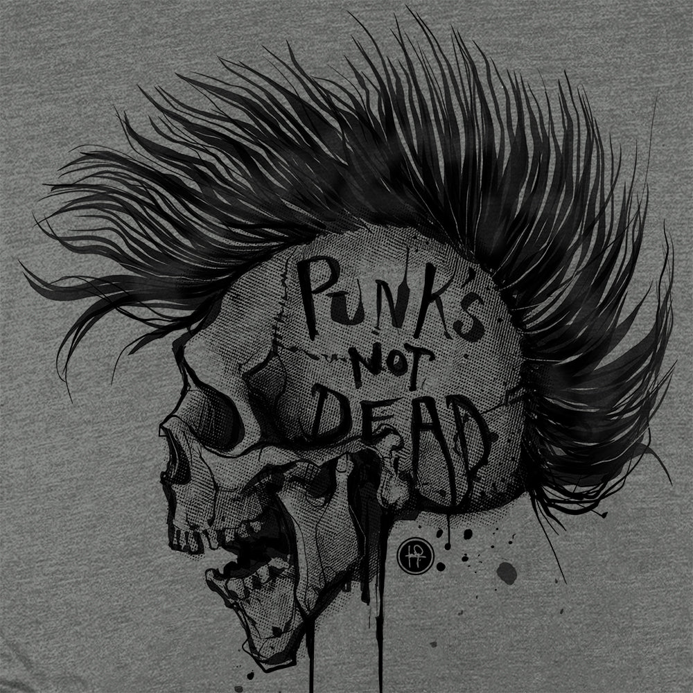 Punk's Not Dead: Skull & Mohawk Rebellion T-Shirt
