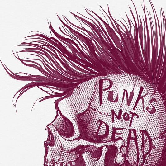 Punk's Not Dead: Skull & Mohawk Rebellion T-Shirt