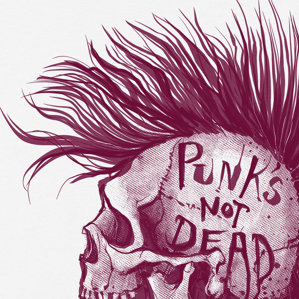 Punk Rock Skull T-Shirt Punks Not Dead Mohawk Style Tee Gift Punk Rock Skull T-Shirt Punks Not Dead Mohawk Style Tee Gift