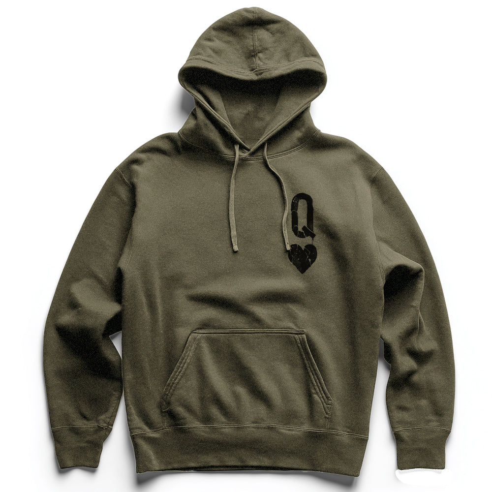 Queen of Hearts Distressed Heavyweight Hoodie