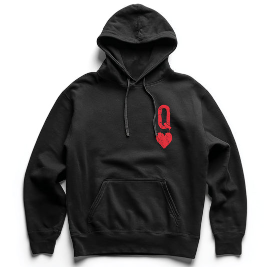 Queen of Hearts Distressed Heavyweight Hoodie