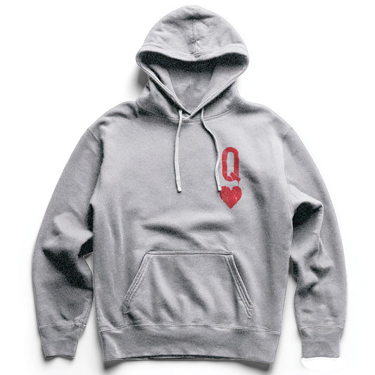 Queen of Hearts Distressed Heavyweight Hoodie