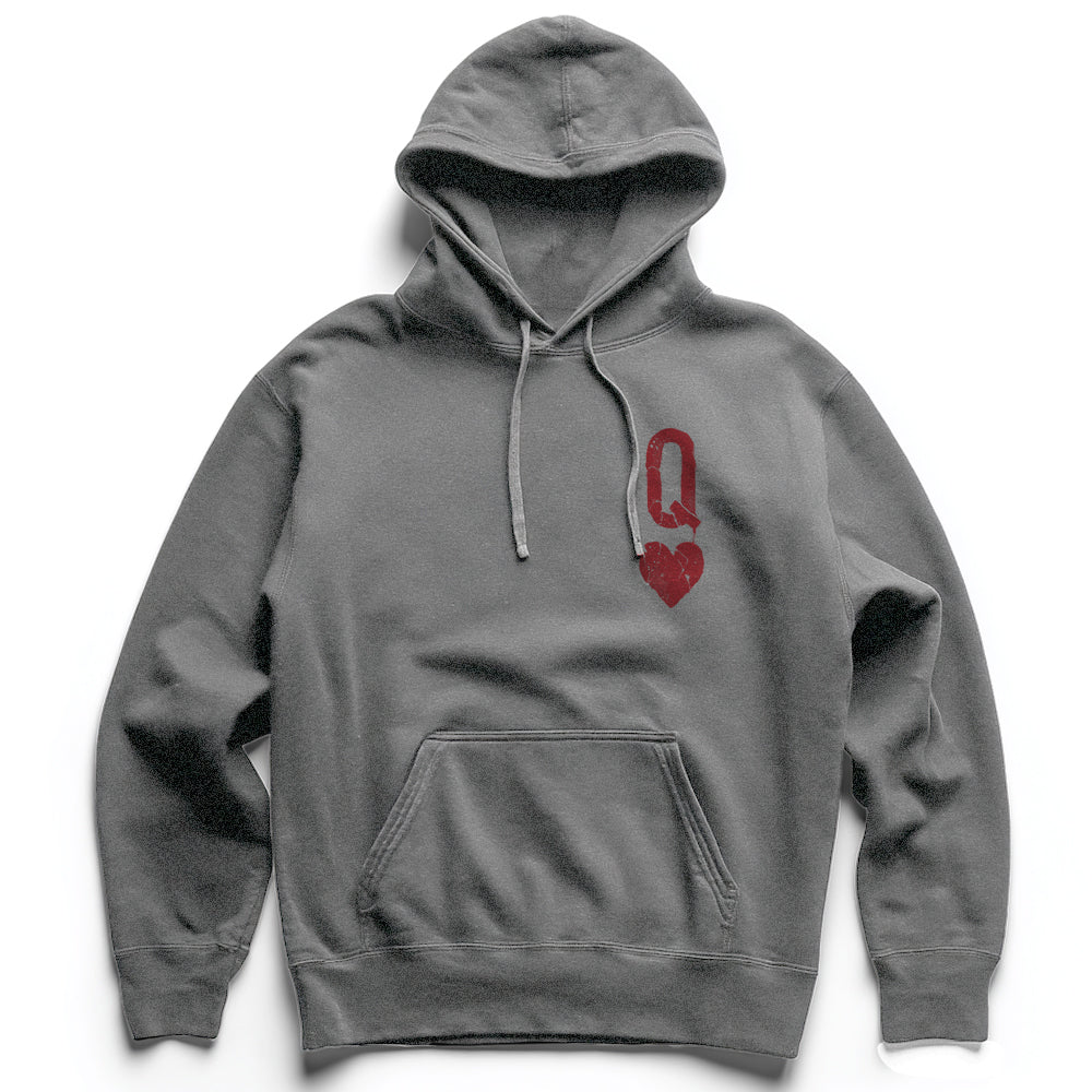 Queen of Hearts Distressed Heavyweight Hoodie