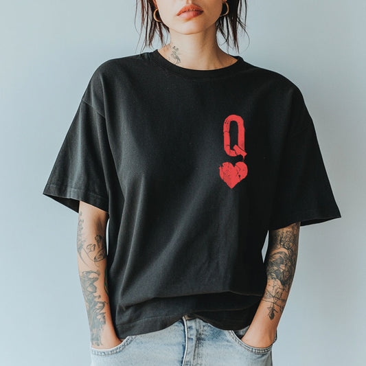 Queen of Hearts Distressed: Reign of Chaos Heavyweight Tee