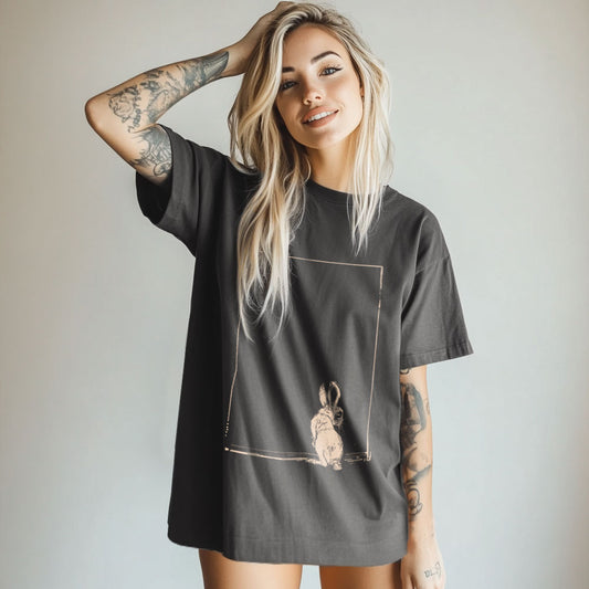 Rabbit in the Corner: Timeout Chic Heavyweight Tee
