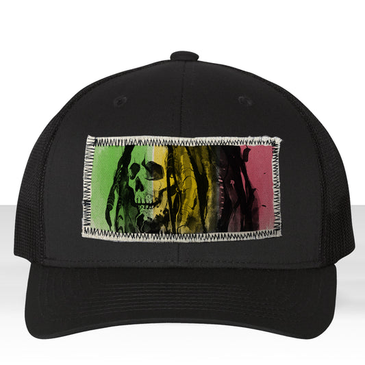 Reggae Roots Print: Tribute to Bob Marley Trucker Hat