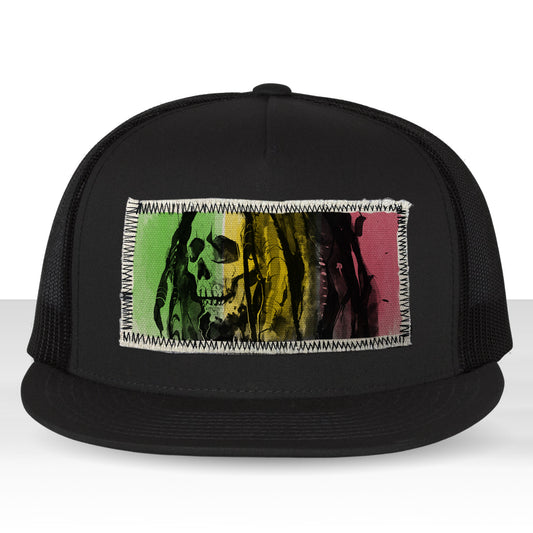 Reggae Roots Print: Tribute to Bob Marley Trucker Hat