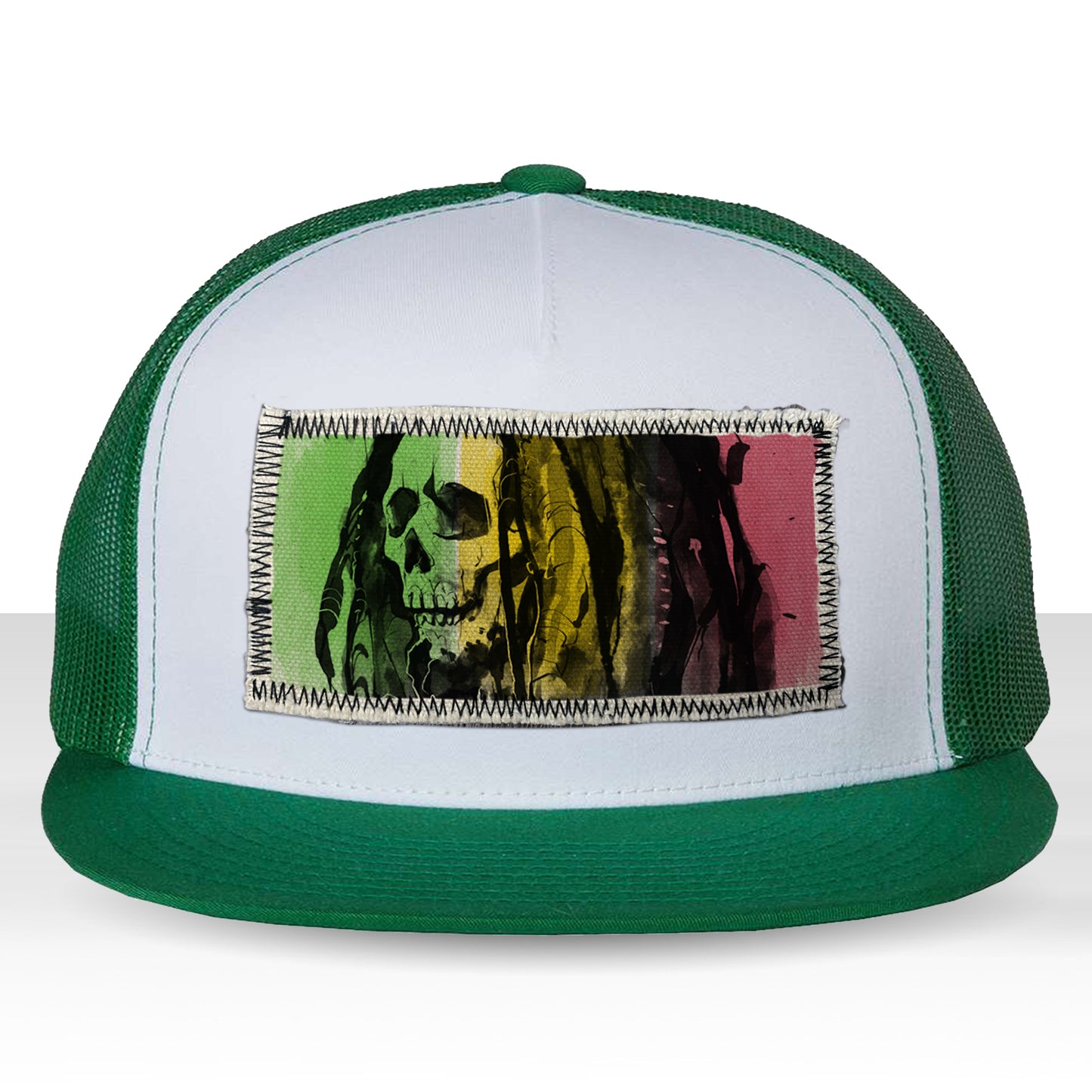 Reggae Roots Print: Tribute to Bob Marley Trucker Hat