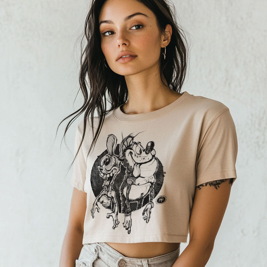 Ren & Stimpy: Obscene Nostalgia Crop Tee