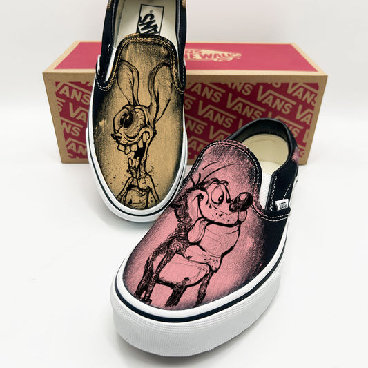 Ren & Stimpy: Obscene Nostalgia Vans Slip ons