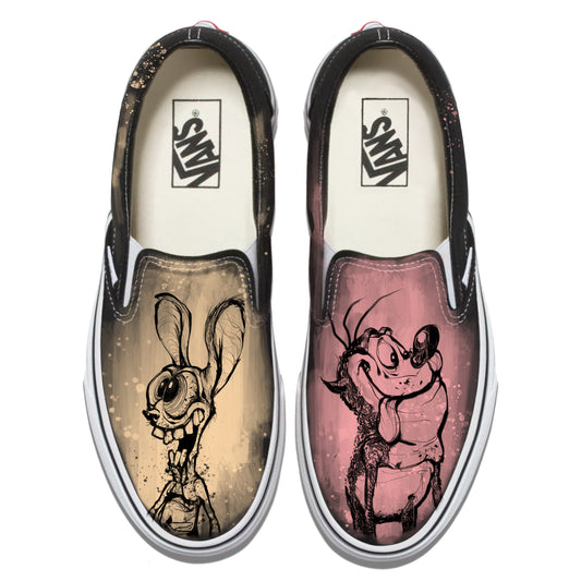 Ren & Stimpy: Obscene Nostalgia Vans Slip ons