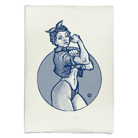 Rosie the Riveter: A Twist of Humor Art Print