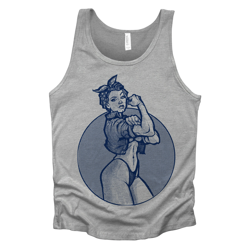 Rosie the Riveter: A Twist of Humor Tank Top