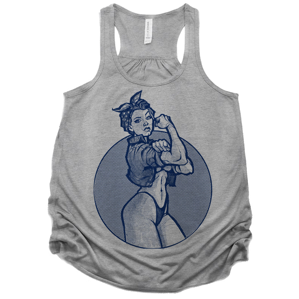 Rosie the Riveter: A Twist of Humor Tank Top