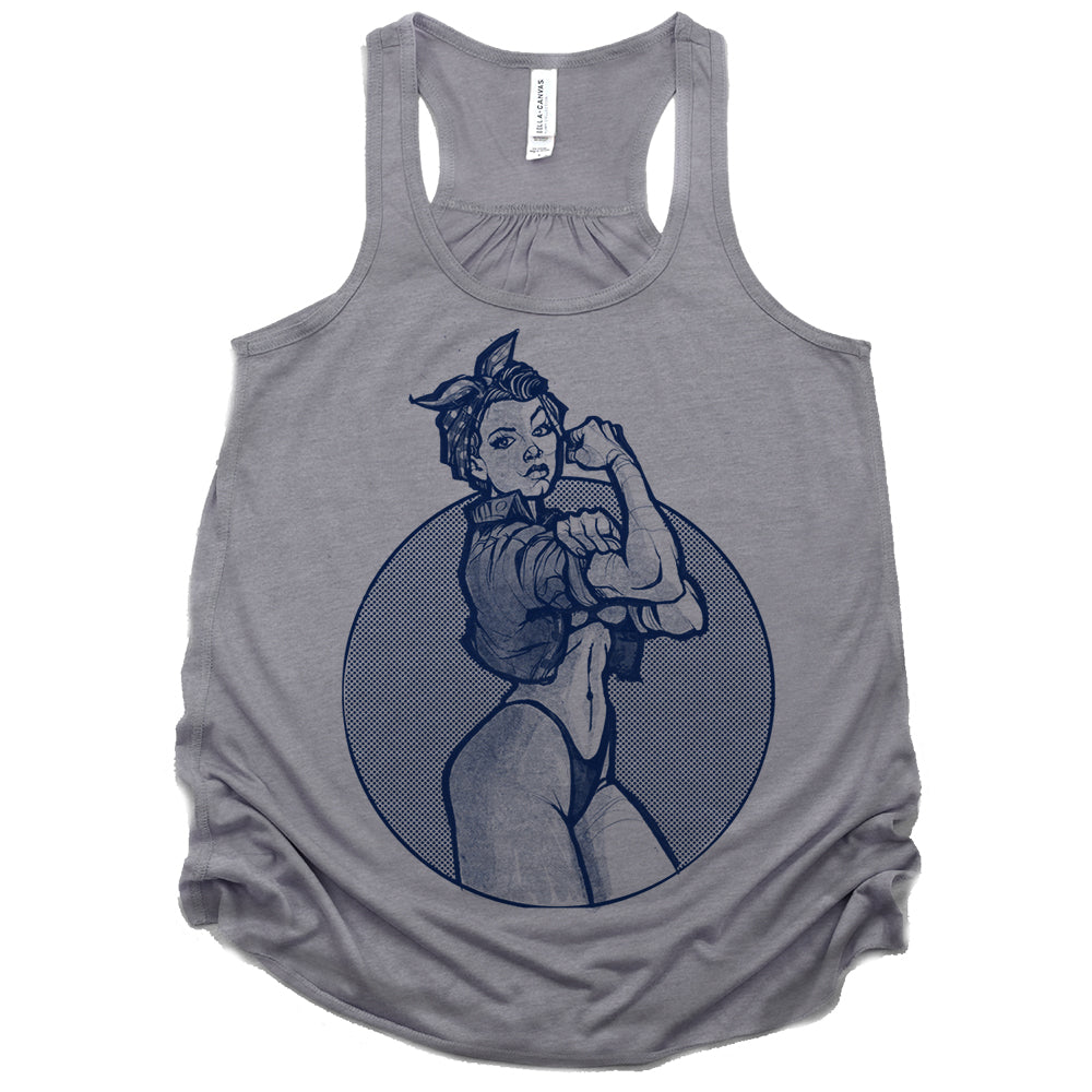 Rosie the Riveter: A Twist of Humor Tank Top