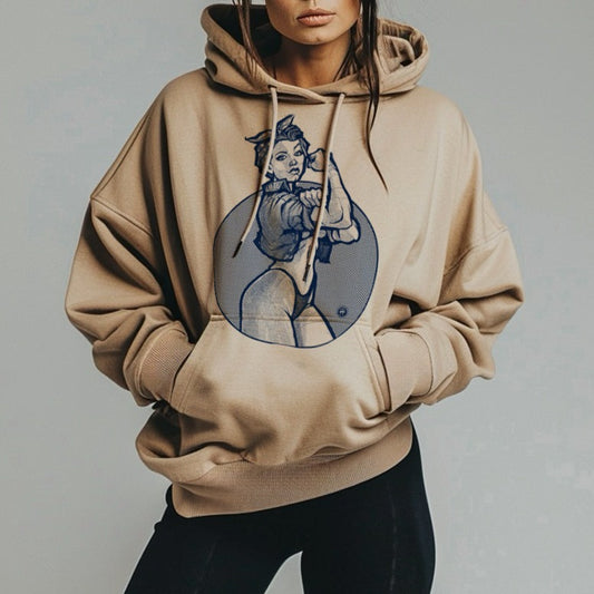 Rosie the Riveter: A Twist of Humor Hoodie